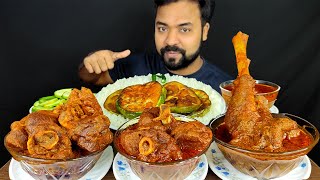 HUGE SPICY MUTTON CURRY, BRINJAL FRY, MUTTON GRAVY, RICE, CHILI, CUCUMBER MUKBANG ASMR EATING SHOW |