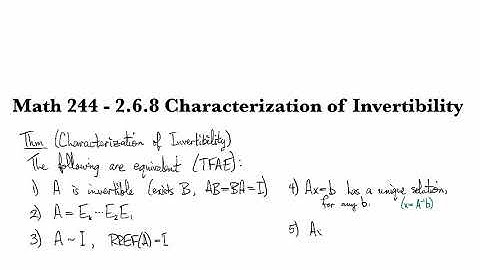 2.6.8 Characterization of Invertibility