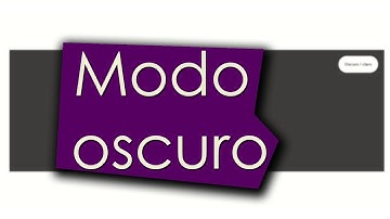 MODO OSCURO CON HTML, CSS Y JAVASCRIPT
