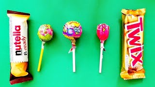 Nutella Chocolate & Chupa Chups | Lollipop Candy ASMR & Yummy Sweets Cutting 64