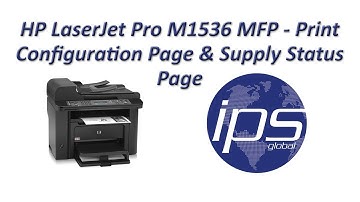 HP M1536 - Print Configuration Page & Supply Status Page