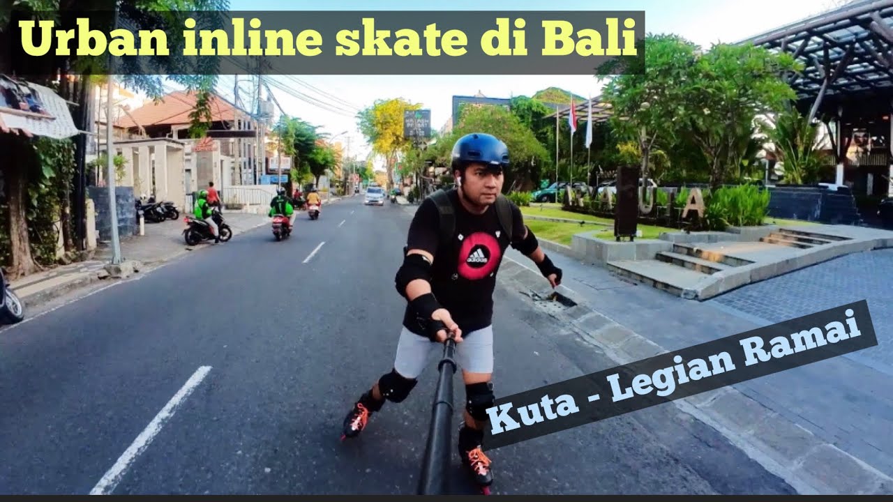 Urban Inline Skating Di Bali Seruuu Kuta Legian Ramai On Insta360 
