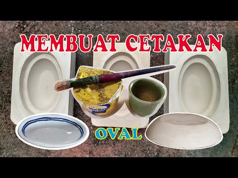 Cara Membuat Cetakan Untuk Keramik Bentuk Oval.|| Kerajinan Keramik || Buatan Tangan.