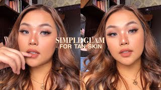 simple glam makeup routine for morena / tan skin. ✨ beginner friendly!