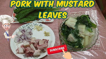SHET DOHSNIANG TYRSO / COOKING PORK WITH MUSTARD LEAVES KHASI STYLE
