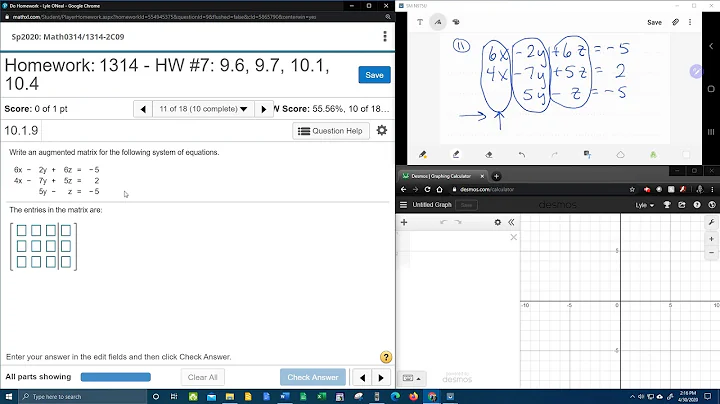 College Algebra - MyLab Math - HW#7: Question #11