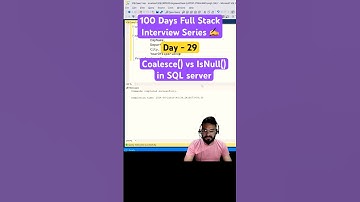 #day29 - What are differences between Coalesce function and IsNull #coding #sql #sqlserver