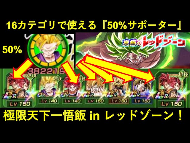 ドッカンバトル】天下一極限悟飯、初陣！16カテゴリで使える『50