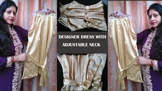 designer dress / designer top with adjustable neck ( latest fashion) DIY