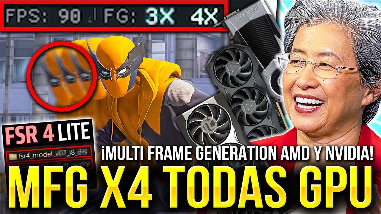 ¡FSR 4 MULTI FRAME GENERATION GRATIS en TODAS las GPUs AMD y NVIDIA RTX DLSS ENABLER!