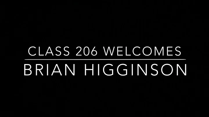 ISM: Class 206 welcomes Brian Higginson!