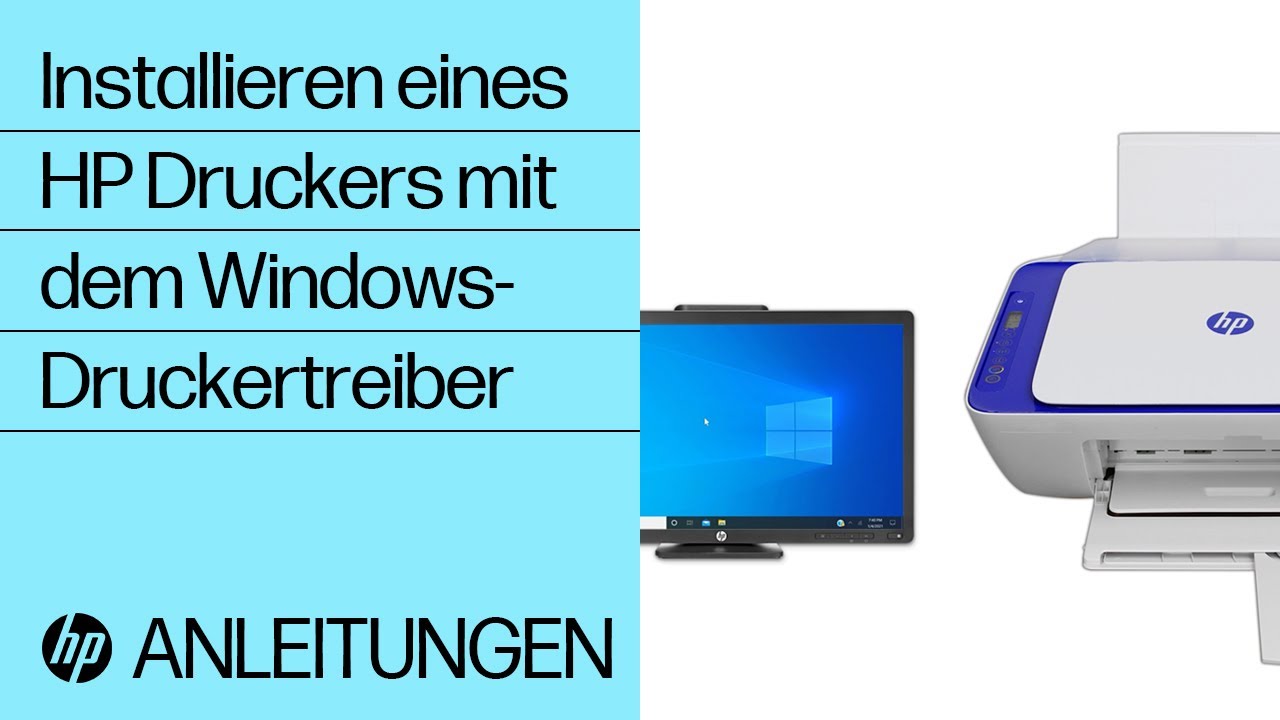 Installieren eines HP Druckers mit dem Windows-Druckertreiber