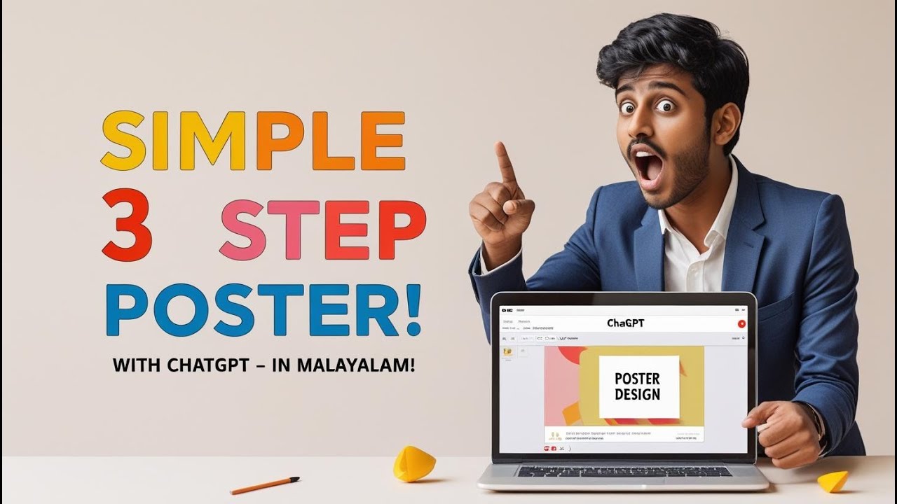 3 Step poster designing with ChatGPT in Malayalam