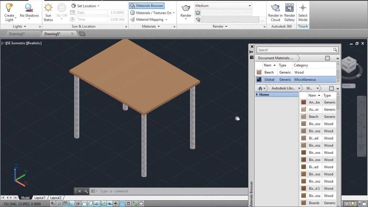 Autocad 3d Tutorial Draw A Table