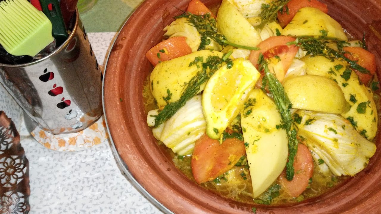 طاجين البسباس بالدجاج والبطاطا على يد أمازيغية ، طاجين دايزو الكلام، البنة والمذاق😋tagine au fenouil