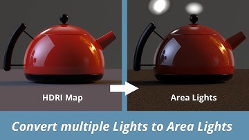 Convert multiple lights on a HDRI Map into Area Lights