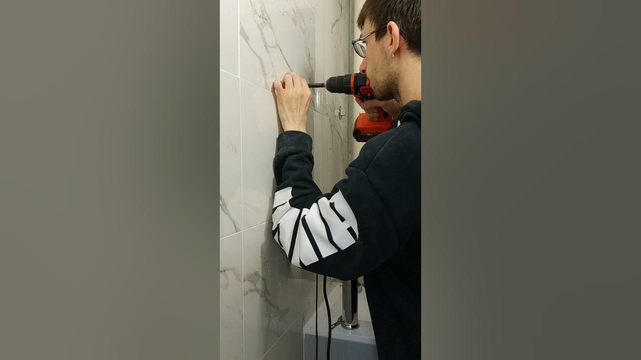 how-to-hang-a-mirror-on-a-tile-wall-2-youtube
