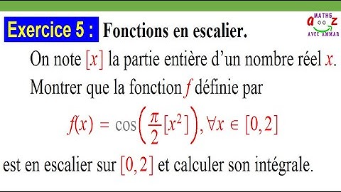 Exercice corrigé. Fonction en escalier