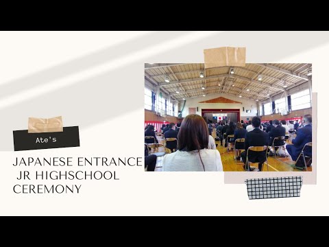 Junior High school entrance ceremony in Japan - YouTube