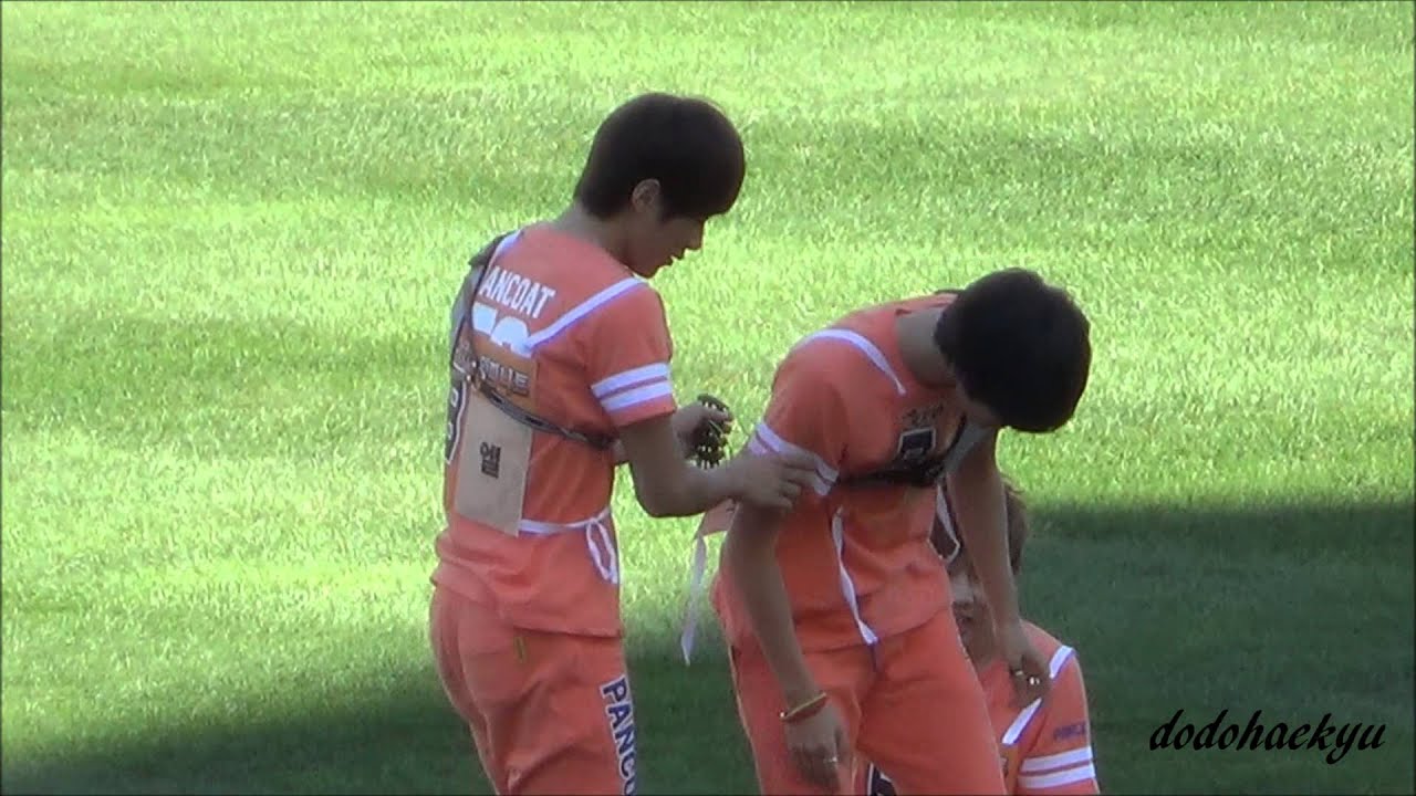 130903 아육대 인피니트 (성규,동우,명수) -명수가 물 던져서 맞은 동우