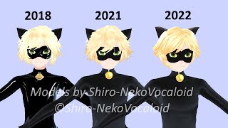 【MMD】Chat Noir Model Evolution (Miraculous Ladybug)