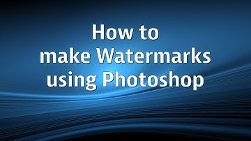 How to add a Watermark using Photoshop CS5