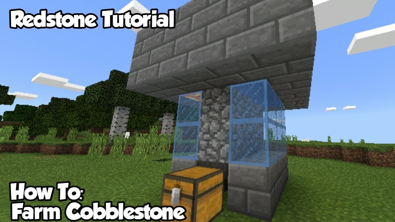 Minecraft PE: Cara Membuat Cobblestone farm Otomatis 