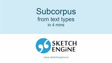 Subcorpus from text types