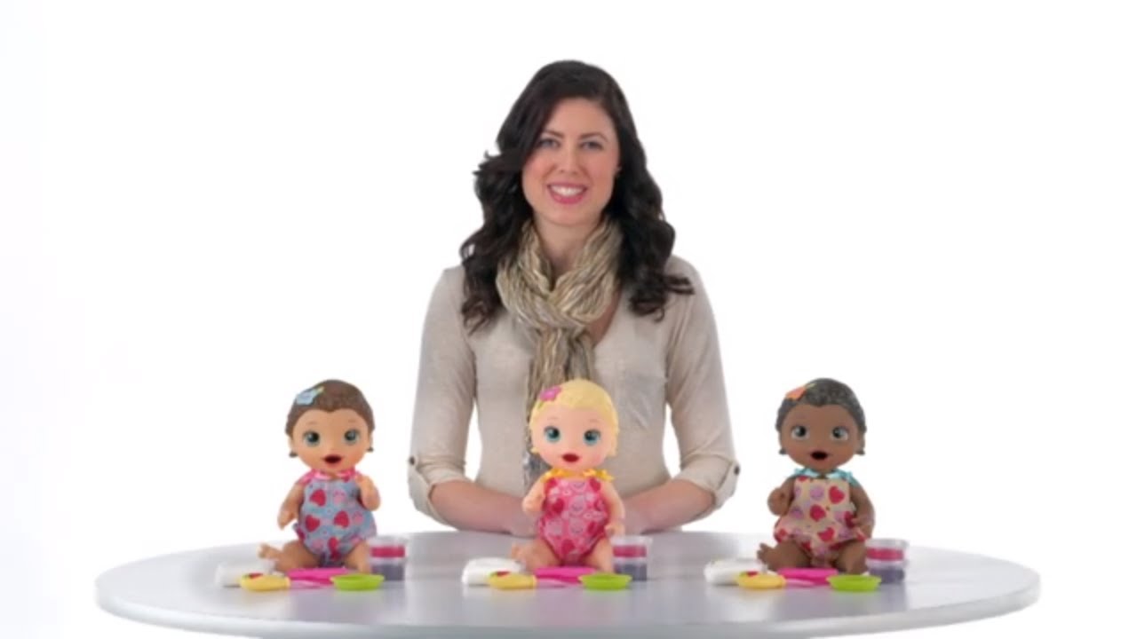 Baby Alive Super Snacks Snackin' Lily (Brunette) - How to Hand on Video