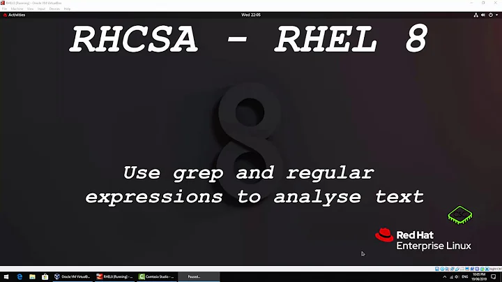 RHCSA RHEL 8 - Use grep and regular expressions to analyse text