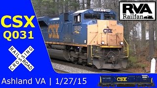 CSX Q031 in Ashland VA 1/27/15
