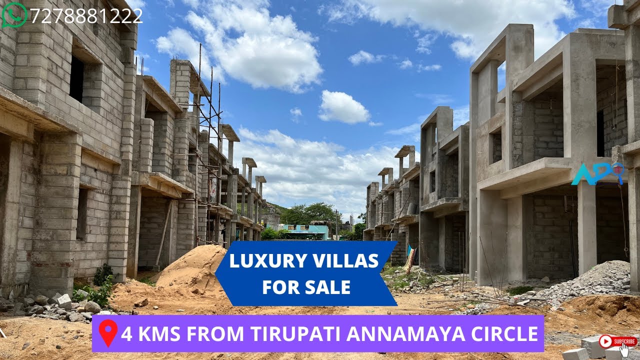 R.C.ROAD TIRUPATI GATED COMMUNITY VILLAS FOR SALE EASTWEST FACING