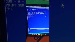 Q Basic Program to sum two numbers.