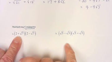 MATH 1030 Section 10 5 Multiplying Radicals with More Than One Term
