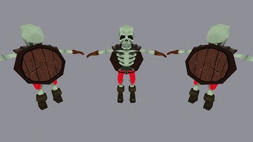 The Low Poly Skeleton Modeling TimeLapse