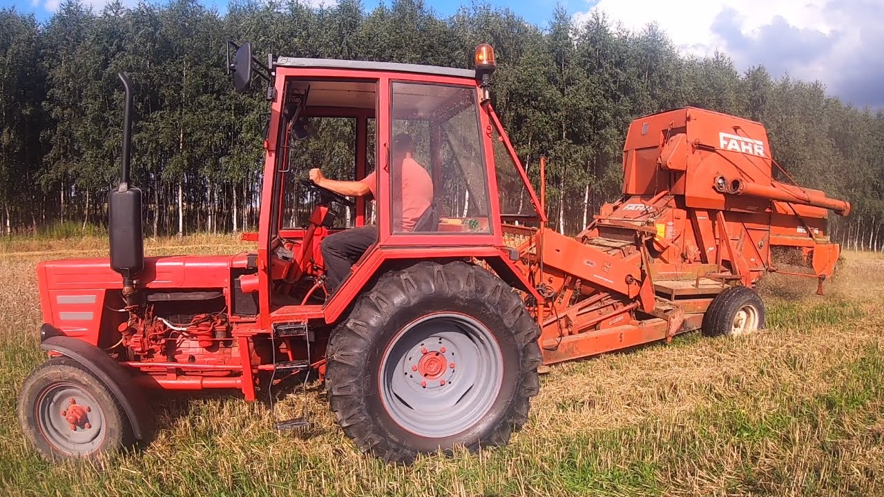 Władimirec T25 (Tuning) z silnikiem 4 cylindry + Ciągany kombajn FAHR M66 TS - Żniwa 2021