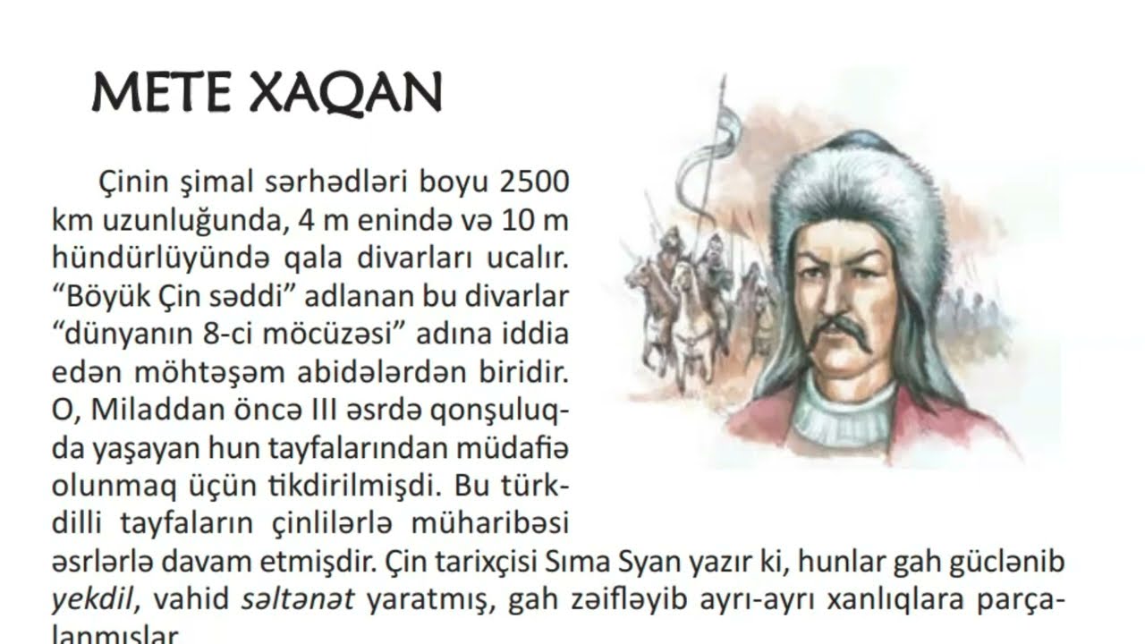 6 c sinif Azrbaycan dili Mete xaqan Mbtda Shif 164 166