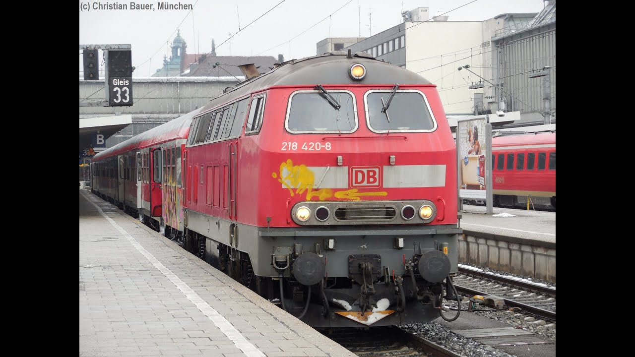 Soundcheck 218 420 (TB 11 Neubau): Motorstart, Leerlauf und Ausfahrt