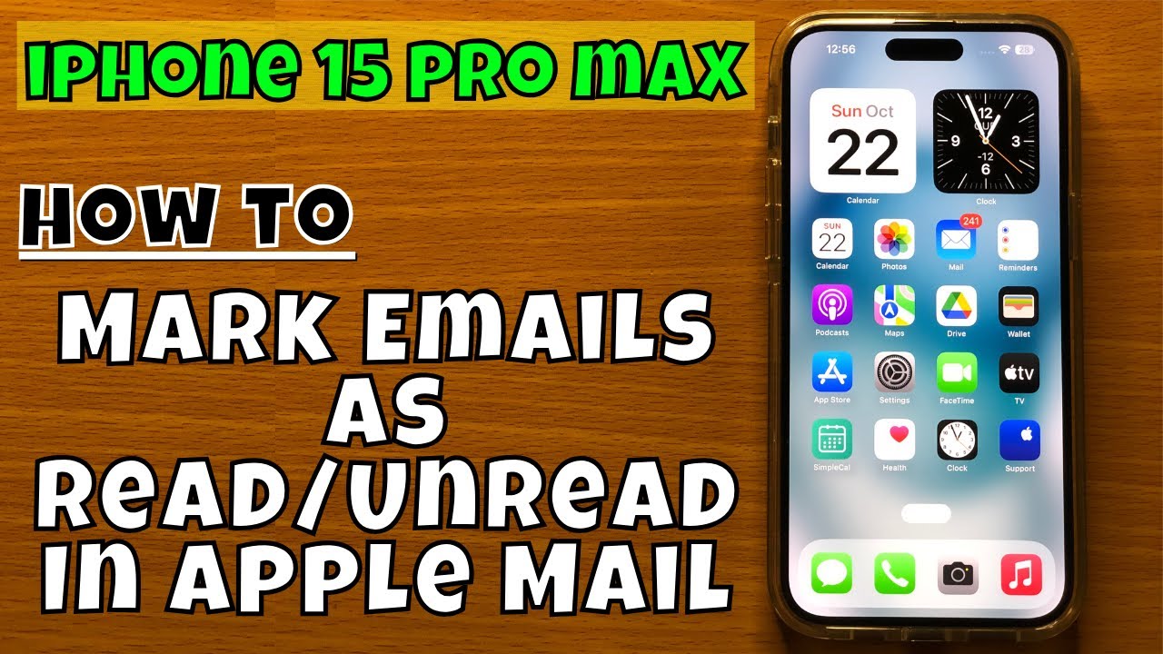 How to Mark Emails as Read/Unread In Apple Mail iPhone 15 Pro Max - YouTube