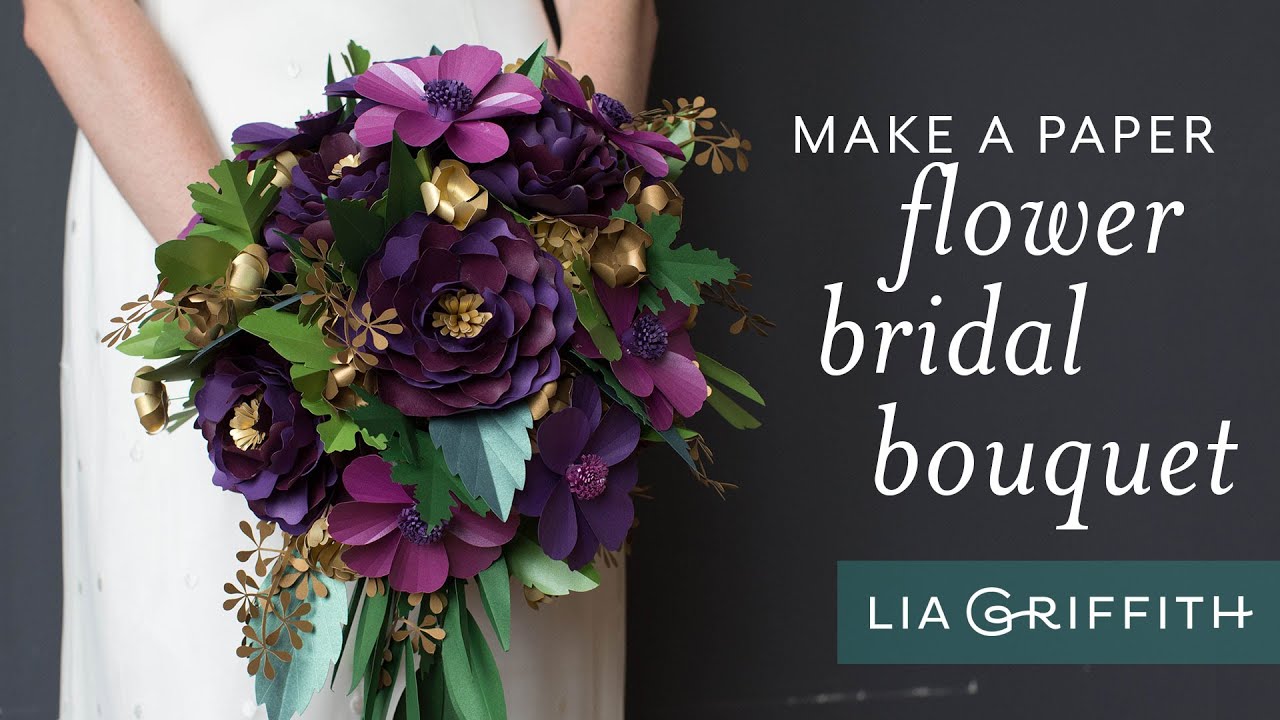 Video Tutorial: Arrange a Paper Flower Vintage Bridal Bouquet