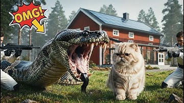 Fearless Rescue Team Battles Giant Python to Save a Cat! (Unbelievable Real Footage, Funny)