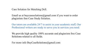 Case Solution Matching Dell