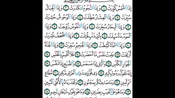 سورة التكوير - الشيخ علي الحذيفي