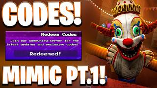 *MIMIC PT.1!* NEW ALL MIMIC PT.1! UPDATE CODES FOR FIVE NIGHTS HUNTED! FIVE NIGHTS HUNTED CODES