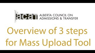 DCaR Modules . Overview of 3 Steps for Mass Upload of CSV File.V1.Feb.18.2017