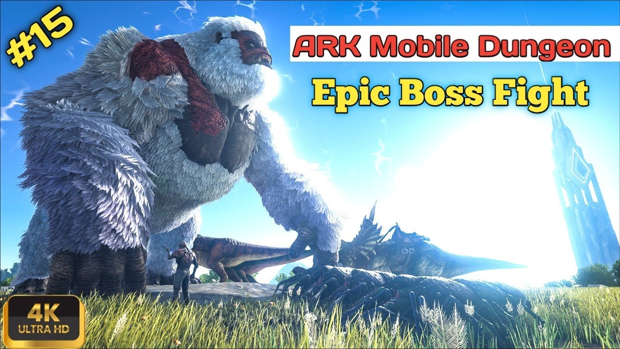 Epic Megapithecus Boss Fight In ARK Survival Evolved || Ark Mobile Solo Dungeon Run