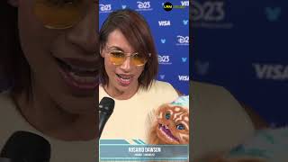 Rosario Dawson on Her Pet Companion at D23 for Ahsoka S2
