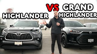 Toyota Highlander vs Grand Highlander! What's a Better Bargain? Full Review!