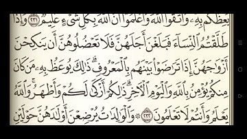 الربع السابع من الجزء الثاني من سورة البقرة ( والوالدات يرضعن أولادهن حولين كاملين ......)