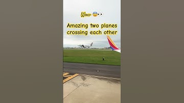 Incredible Moment: Two Airplanes Cross Each Other